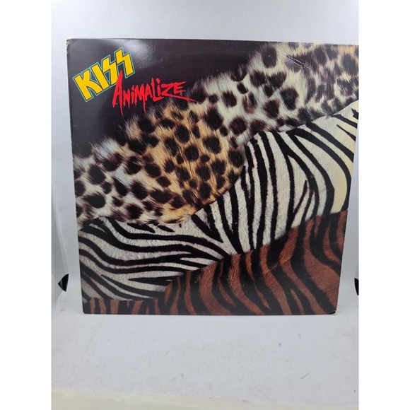 Kiss Other - KISS Animalize Vinyl Record LP1984 Mercury422-822495-1 Heavens On Fire Hard Rock